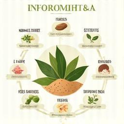 Infografía de ingredientes naturales